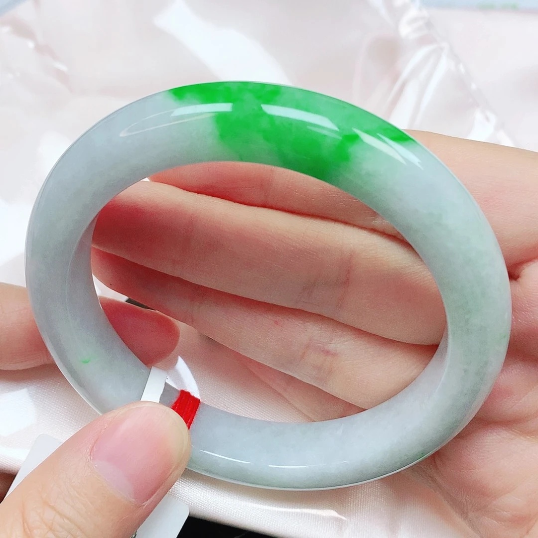 翡翠未镶嵌手镯抖音278