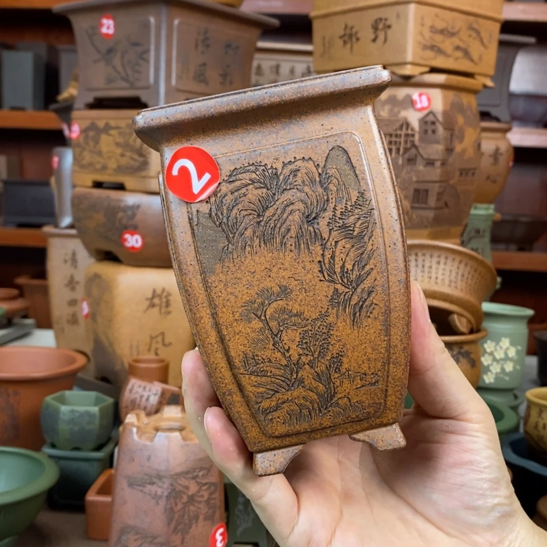 紫砂花盆盆景花盆小