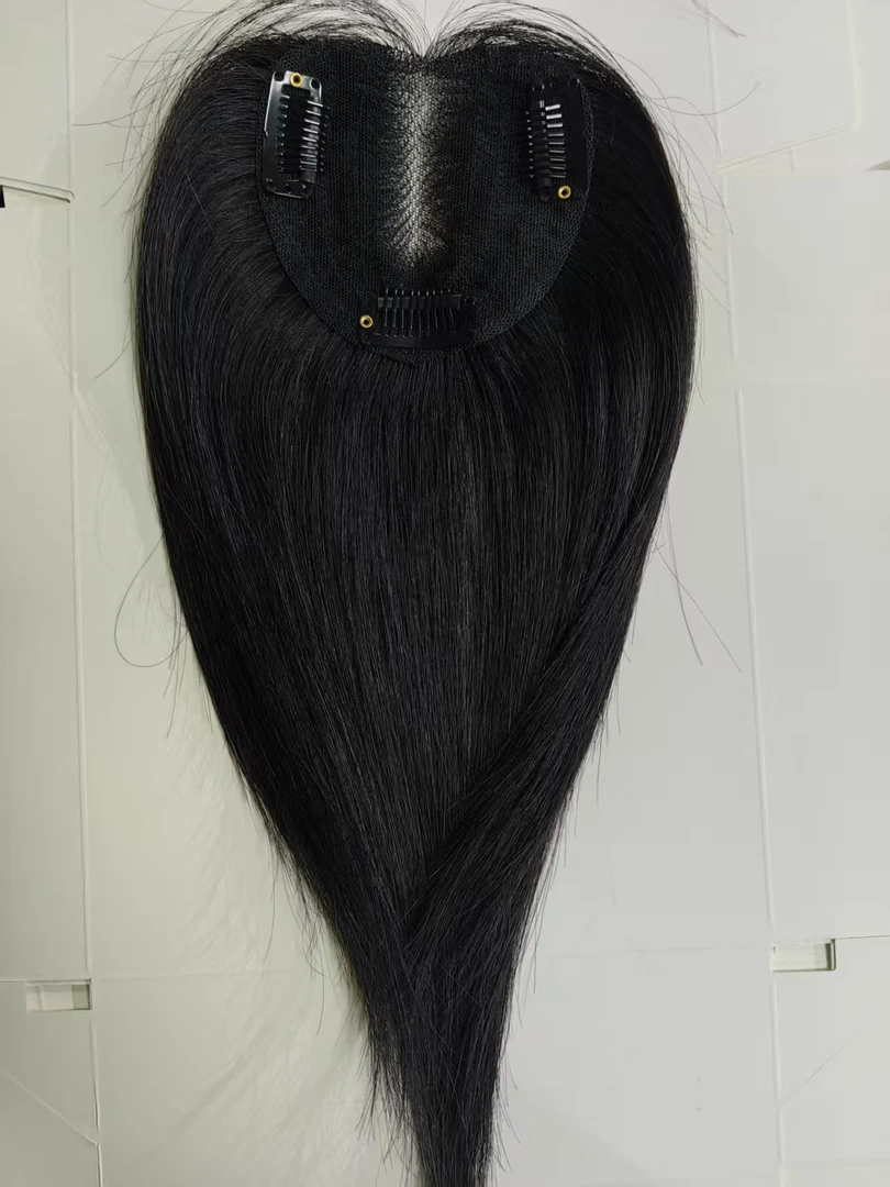 2，夏季超薄网全真发，头顶真发补发片