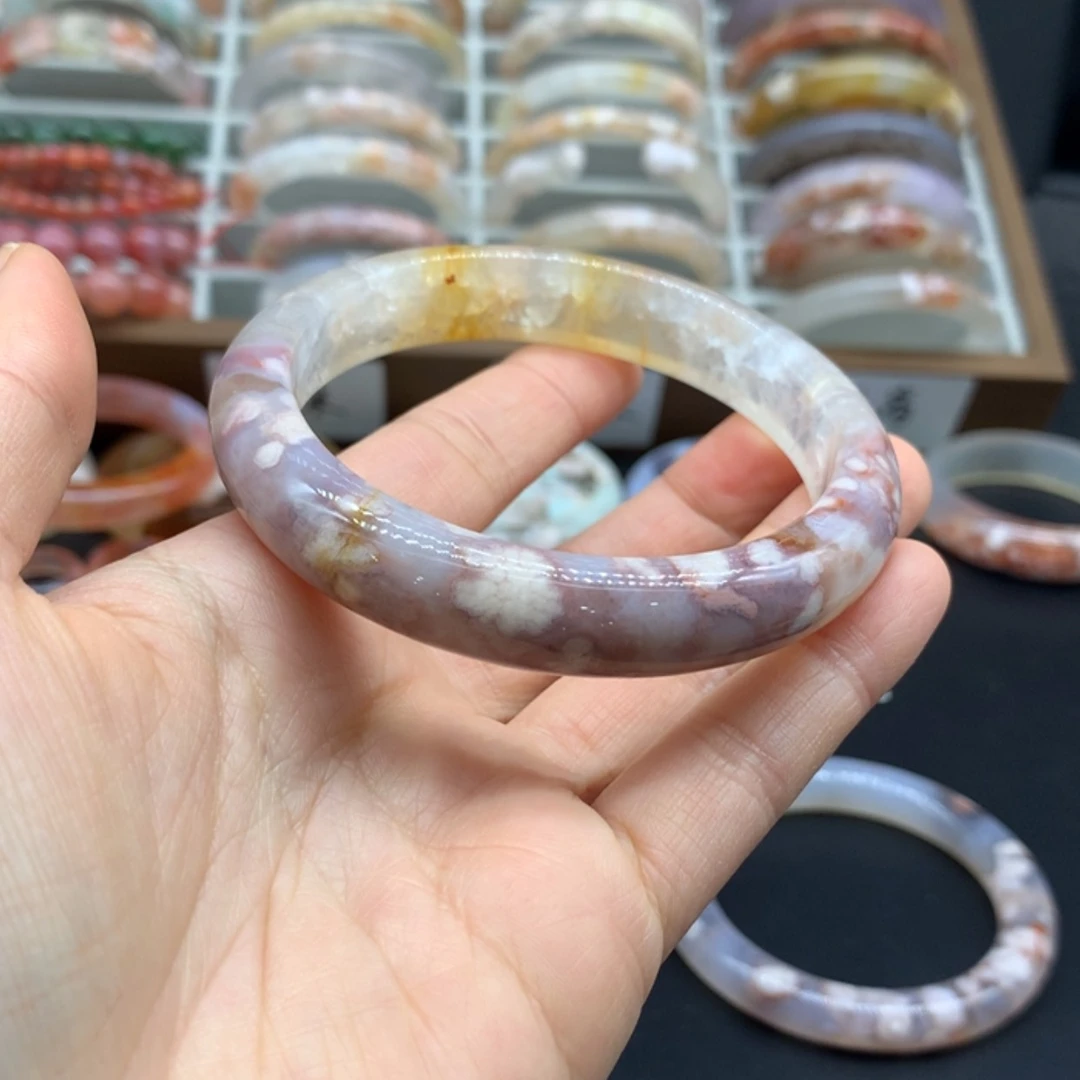 【闪购商品】玛瑙/玉髓手镯未镶嵌饼***冲