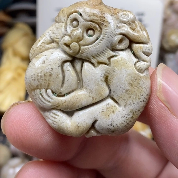 硅化珊瑚（珊瑚玉）未镶嵌颈饰