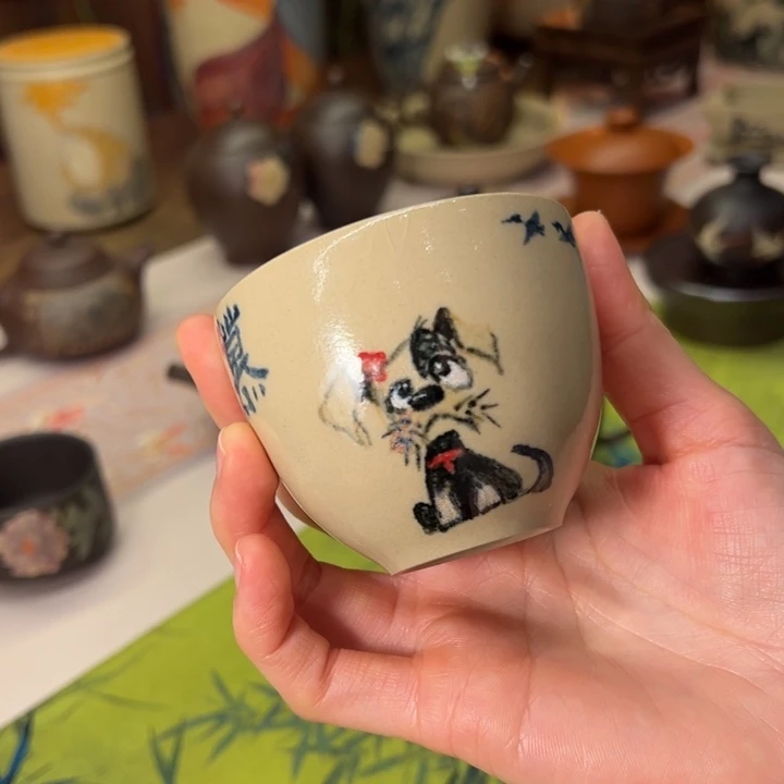 伊***闻御兑居釉中彩主人杯