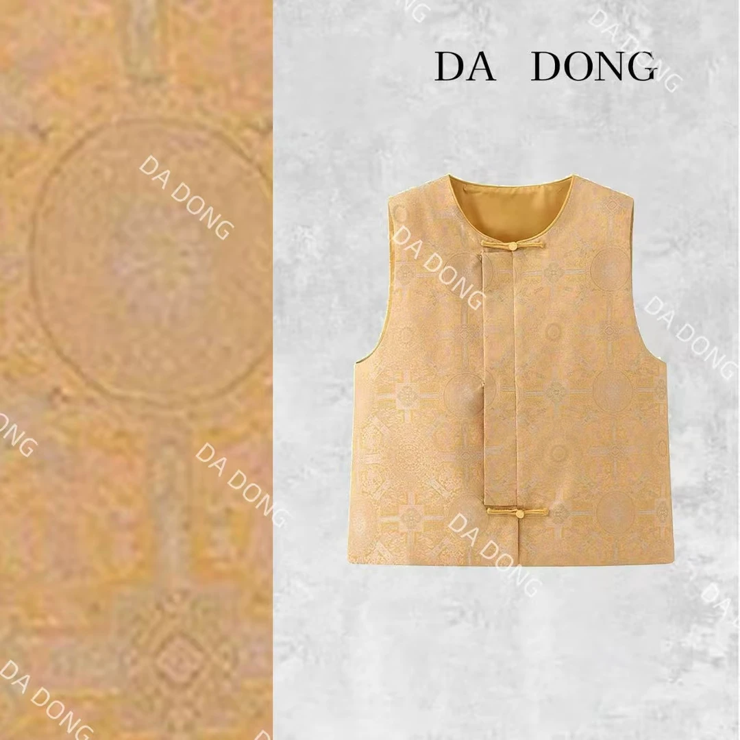 金映--中式国风气质洋气时尚女士百搭轻奢宽松休闲拼接马甲