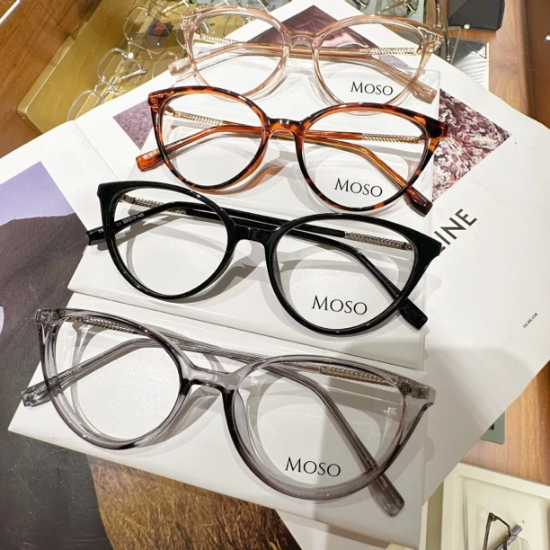 新款时尚微猫眼中小脸眼镜超轻素颜显脸小