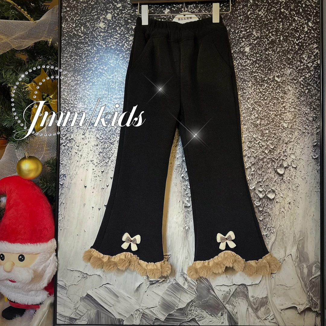 【秋冬款】A022女童加厚休闲喇叭裤保暖舒适冬季外穿长裤