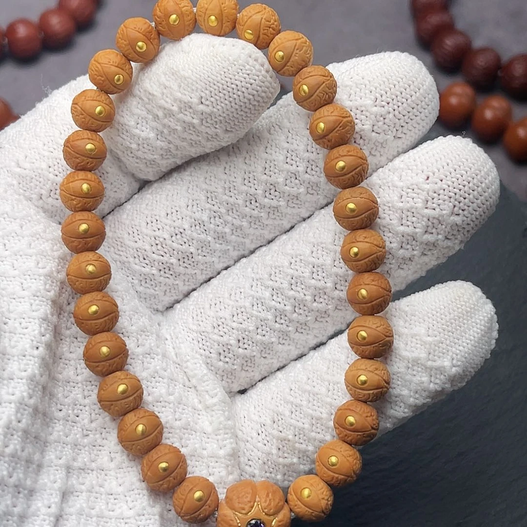 手串猴头核桃镶嵌风眼