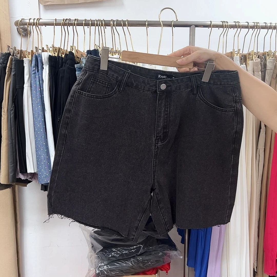 140-160内 断码带内衬牛仔短裤