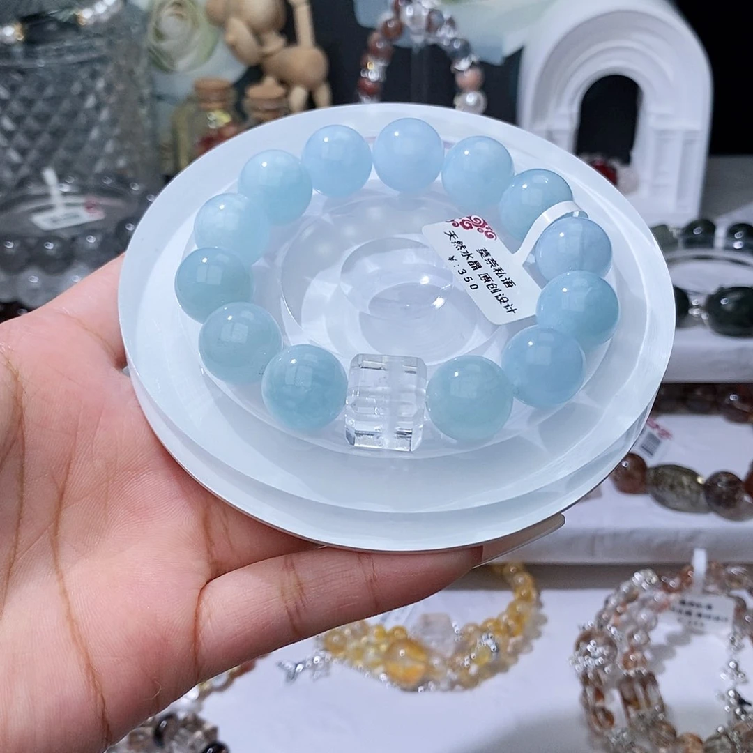 水晶手链未镶嵌蓝天白云海蓝宝