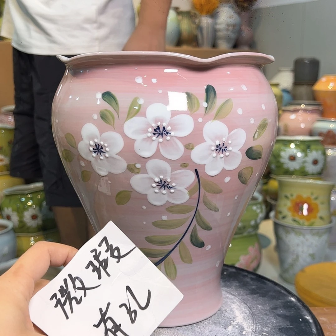 景德镇陶瓷花盆微瑕236