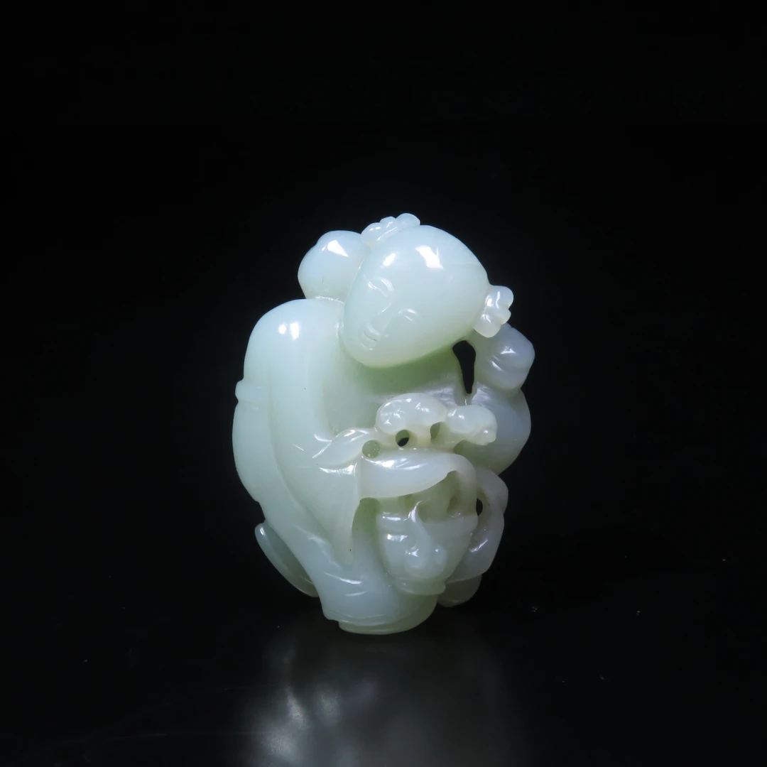 清代玉童子/MZ556456/和田玉/民族文物