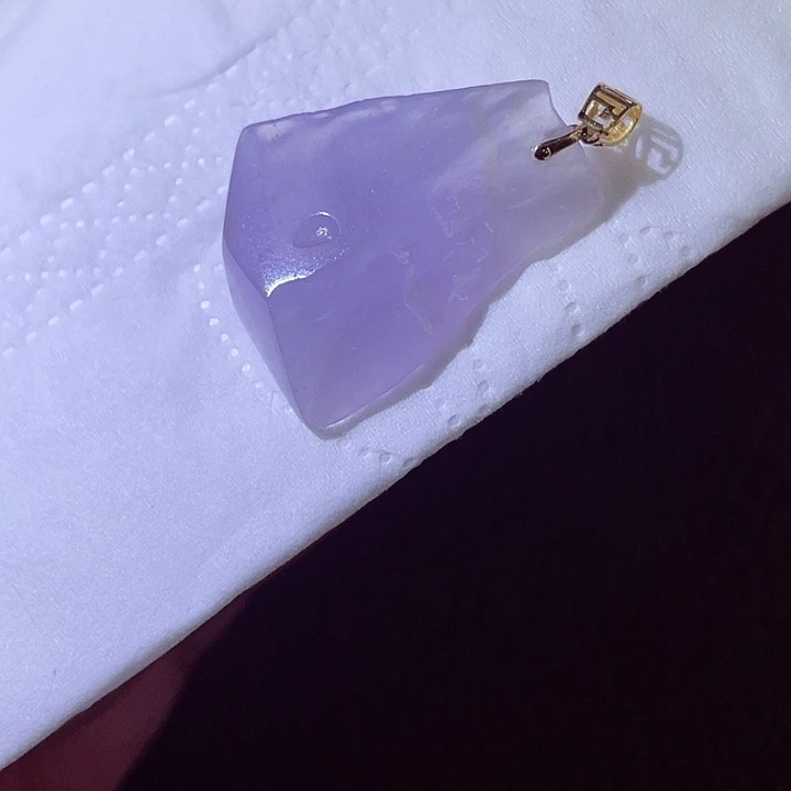 颈饰18K金镶嵌翡翠翡翠