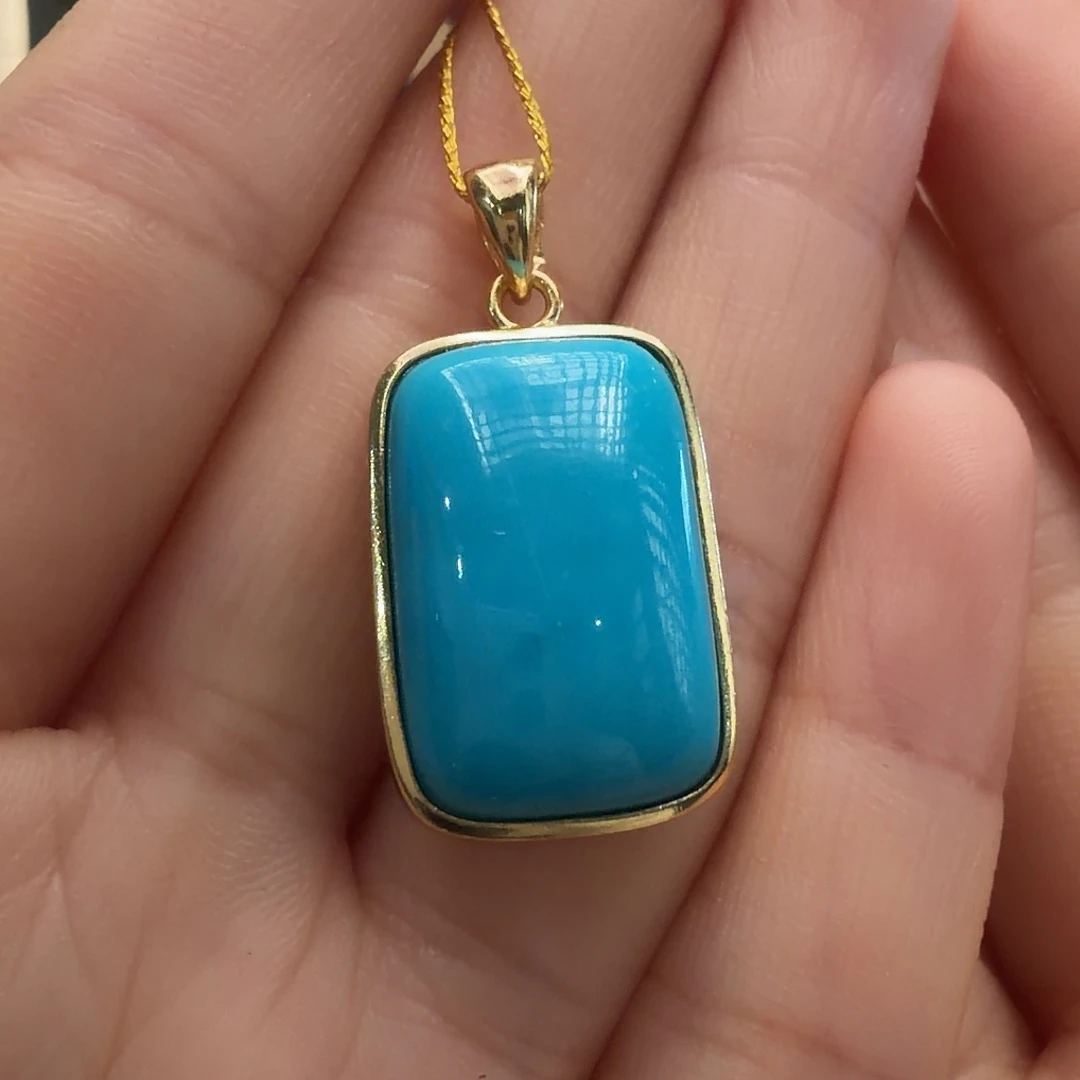 绿松石银S925镶嵌颈饰