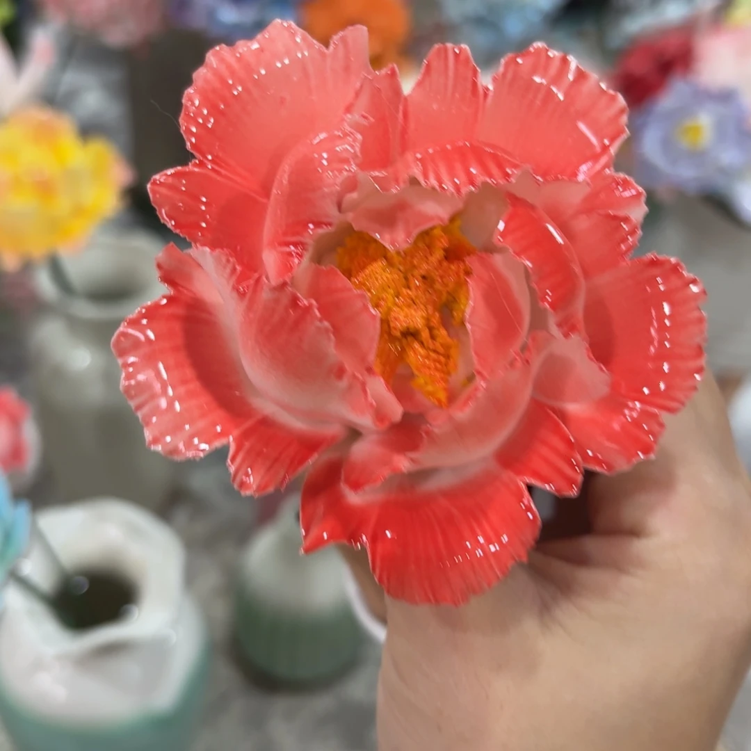 2327 陶瓷花拍满20元发货，退款拉黑