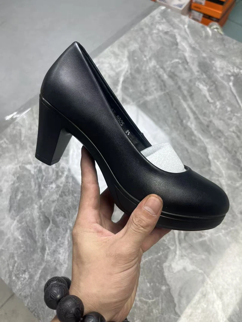 其它薄款防水台圆头中跟高跟单鞋浅口女鞋女士