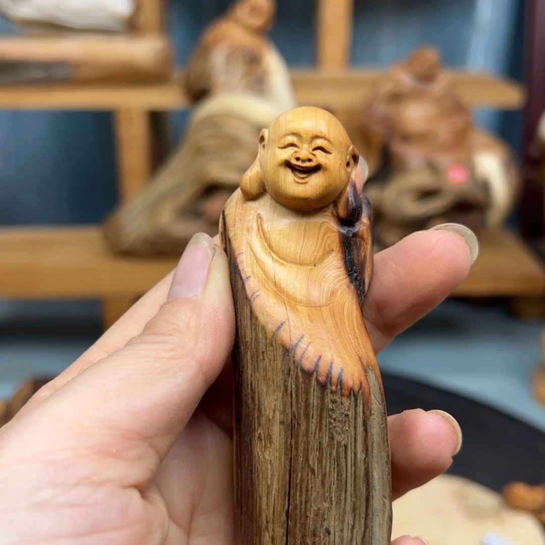 木崖柏木摆件手把件