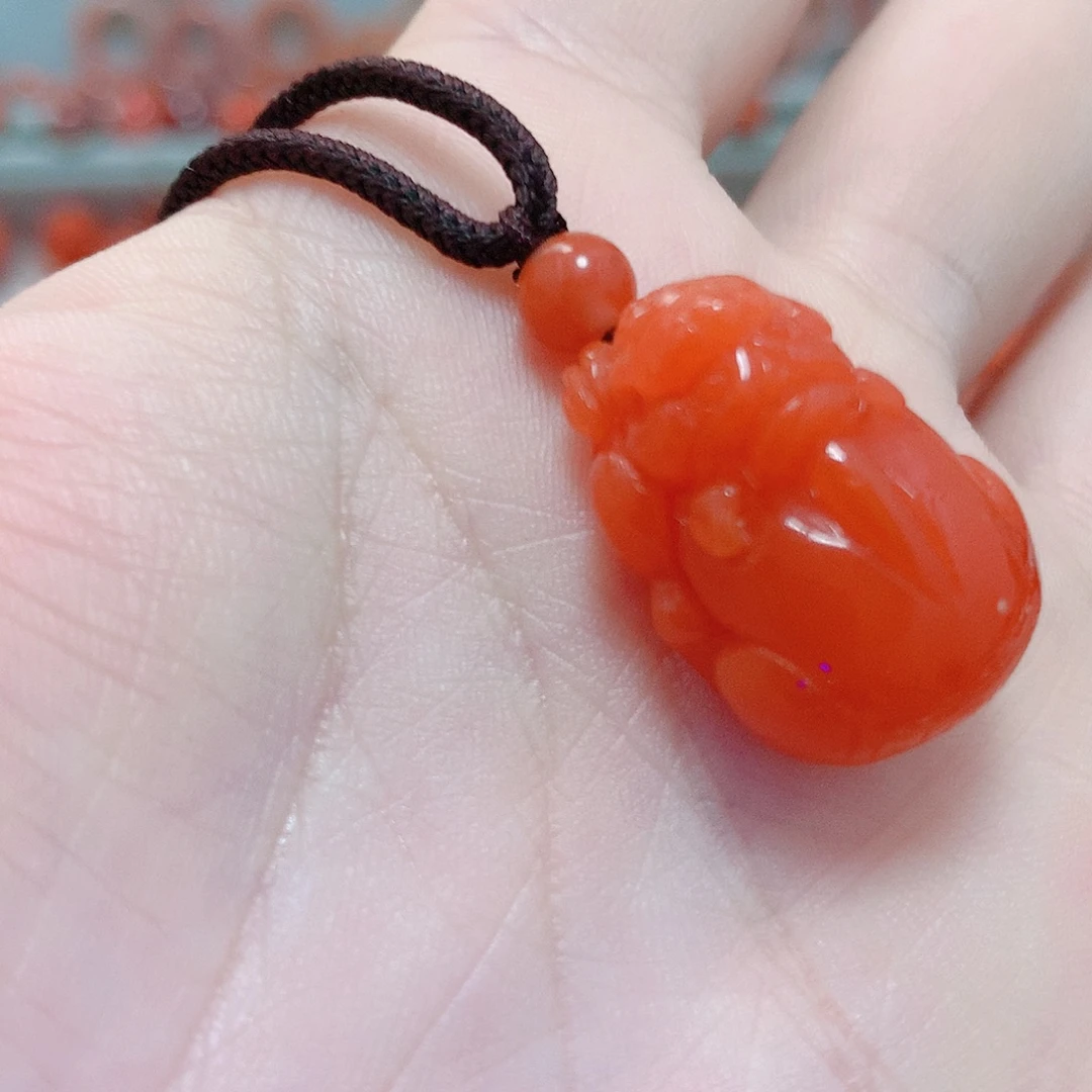 南红玛瑙未镶嵌吊坠(不含链)