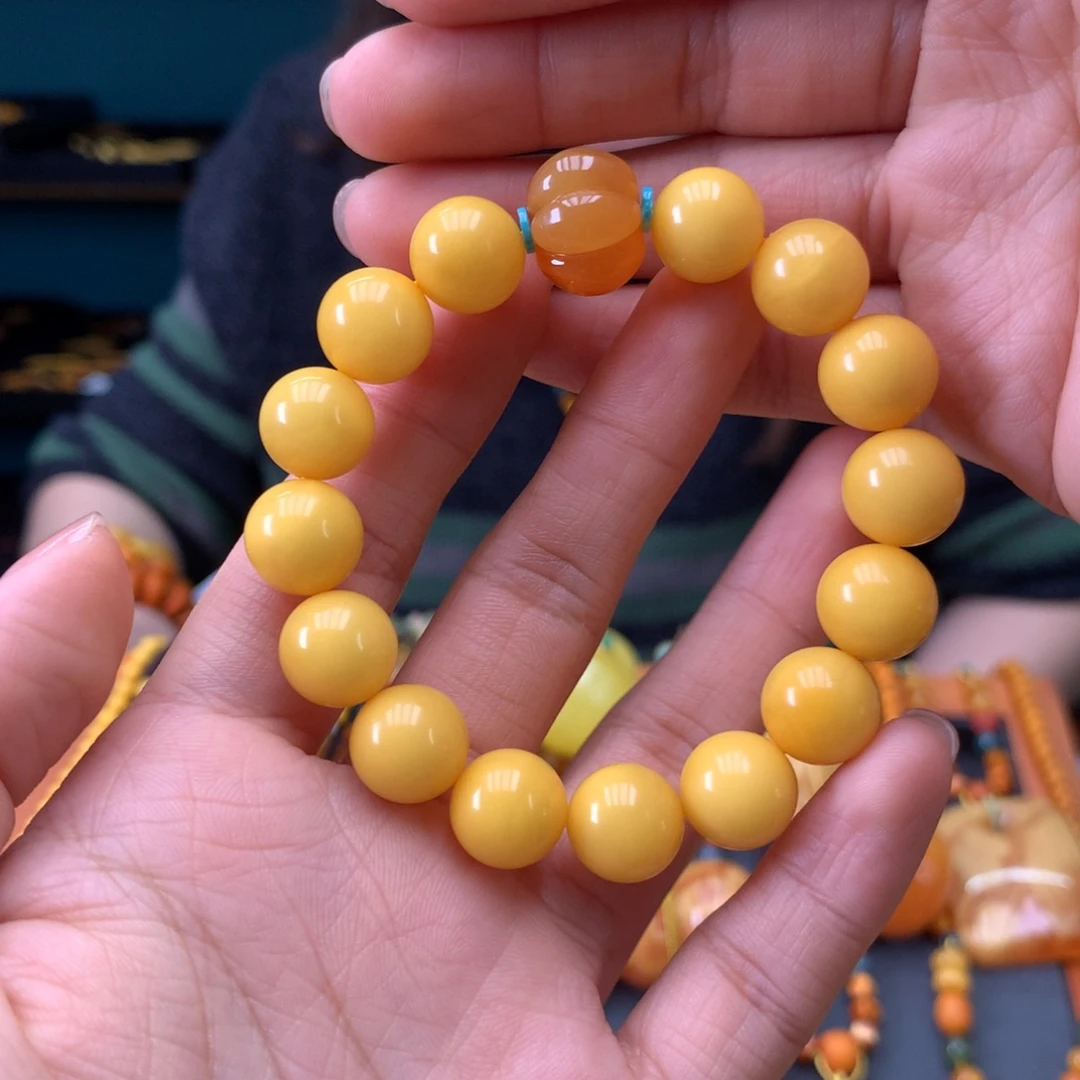 蜜蜡未镶嵌手串天然