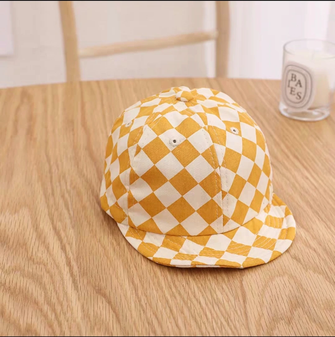 婴幼儿潮流格子帽