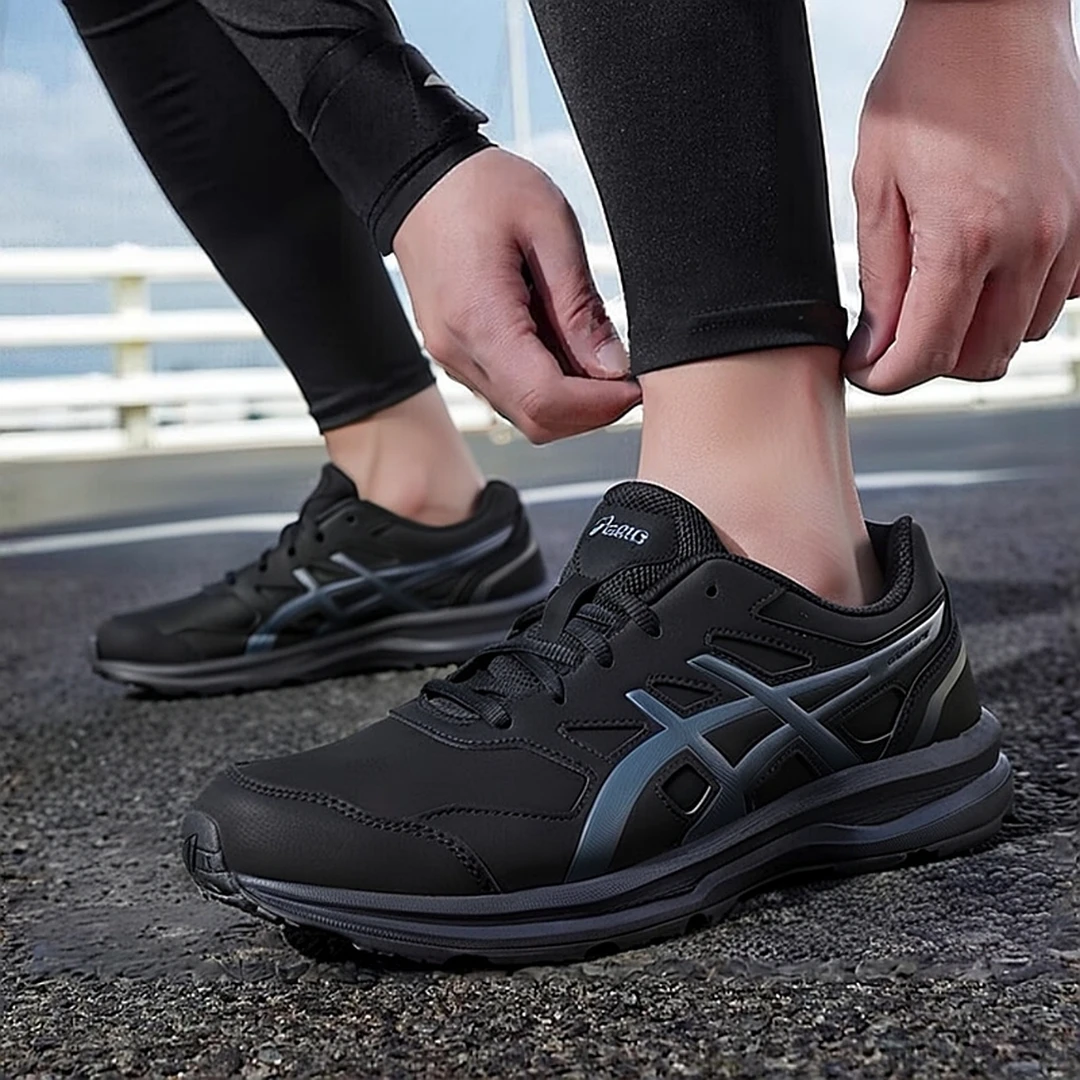 亚瑟士男鞋跑步鞋新款GEL-MISSION 3缓震皮质休闲运动鞋1131A069