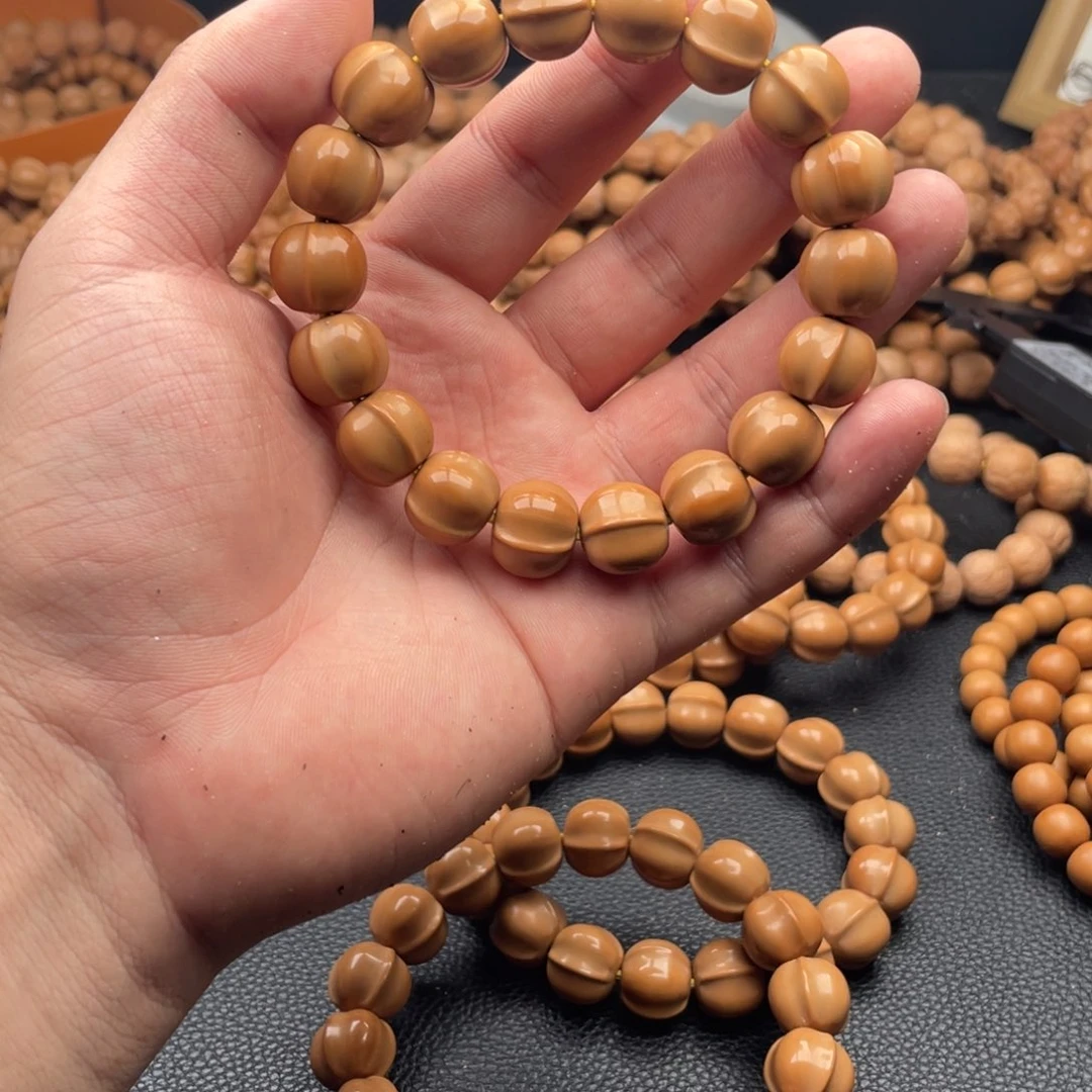 手串猴头核桃无暇光面鲨鱼