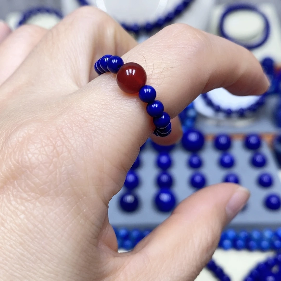 青金石未镶嵌戒指