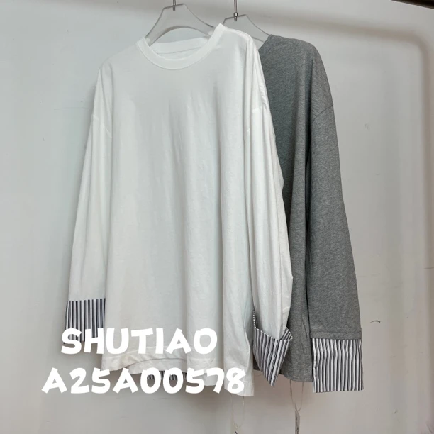 【SHUTIAO】2024秋冬：新款小众设计款T恤A25A00578