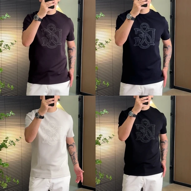 GY7633男士高品质圆领时尚百搭T恤厚半袖