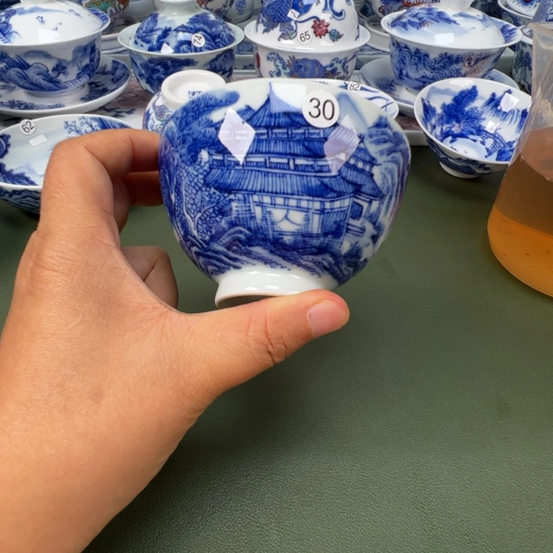 陶瓷景德镇纯手绘茶具木木30