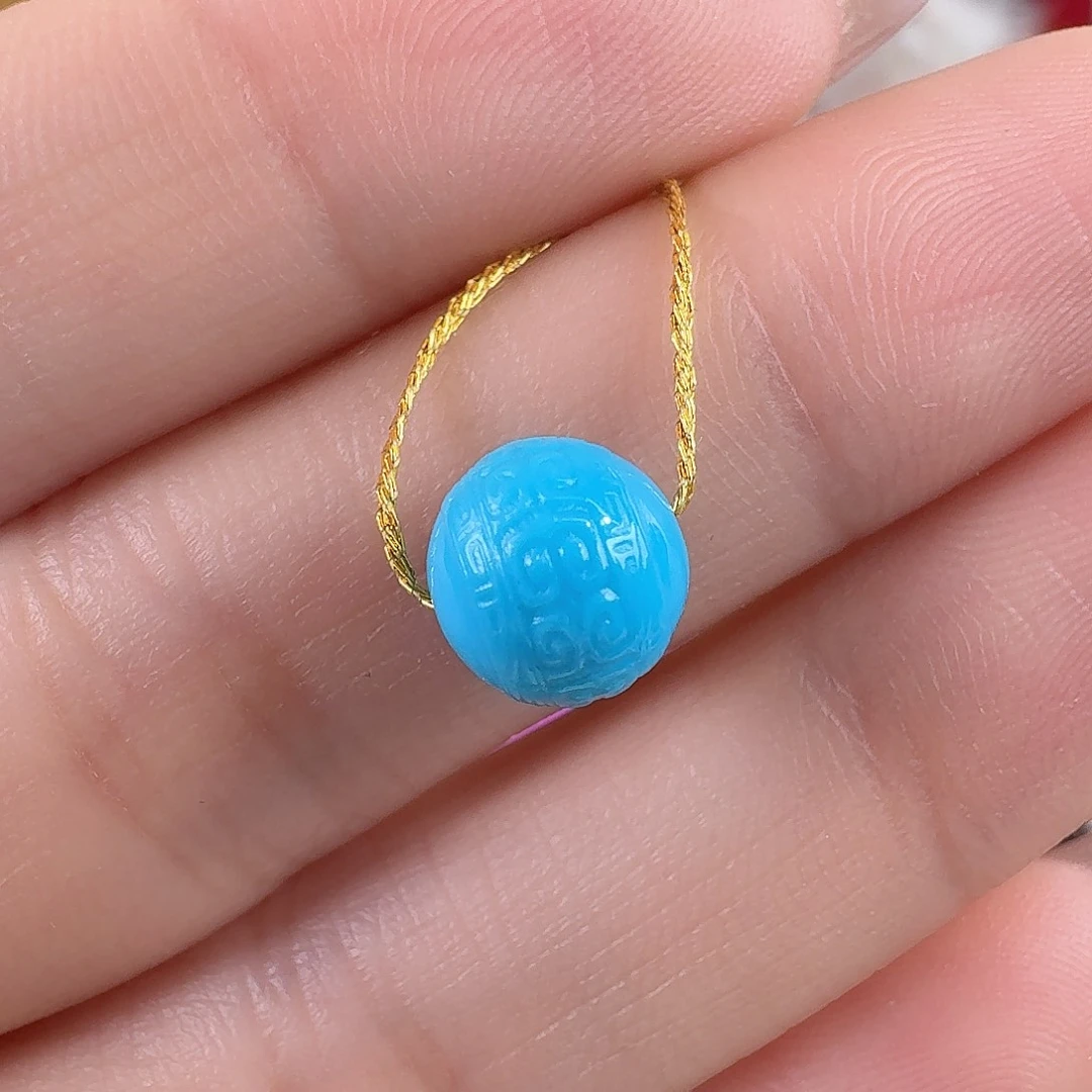 绿松石未镶嵌珠宝奇石8mm+