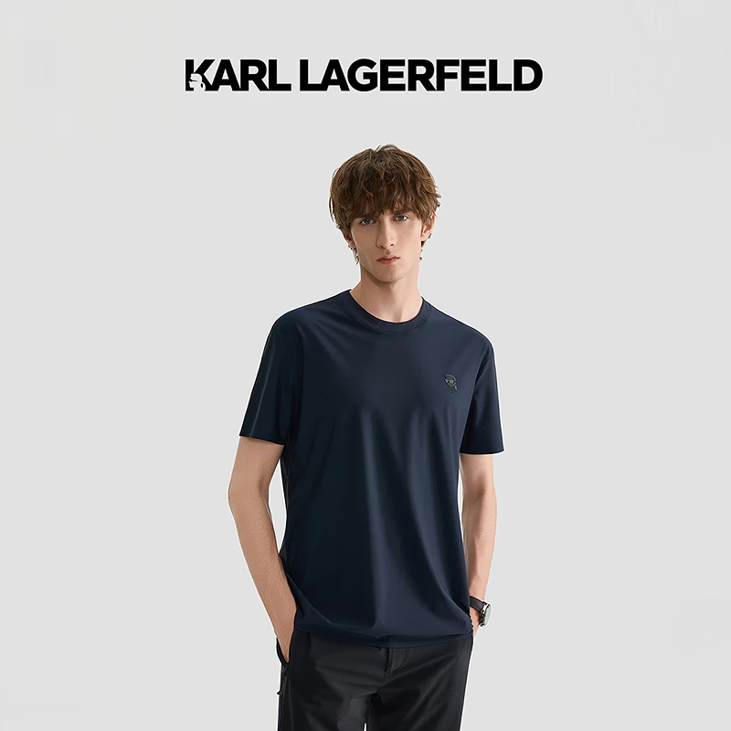 【官方男装】KARL LAGERFELDd卡尔拉格斐25夏季新款短袖T恤M22O1709