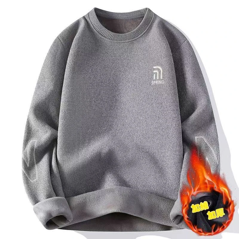 潮流时尚休闲圆领长袖毛衣-302