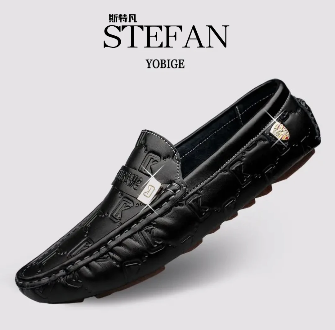 欧洲站官方正品意大利软底商务男士手工高档豆豆鞋轻奢驾车皮鞋