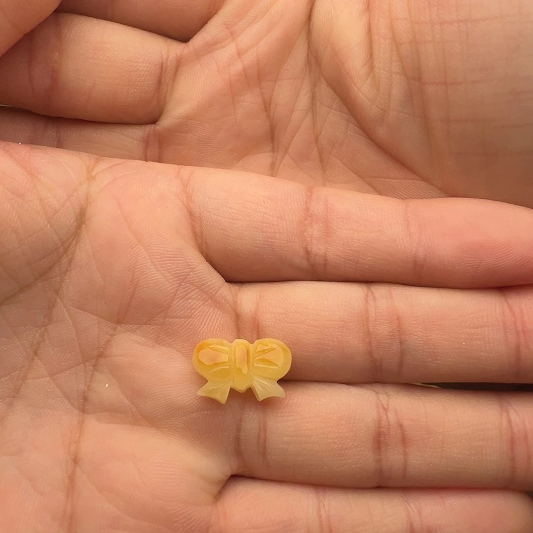 蜜蜡未镶嵌颈饰蝴蝶结提溜吊坠