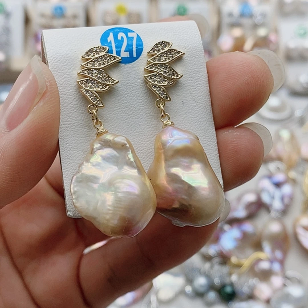 【闪购商品】淡水珍珠耳饰银S925镶嵌