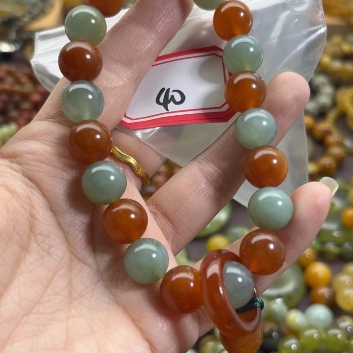 未镶嵌蛇纹石玉手链