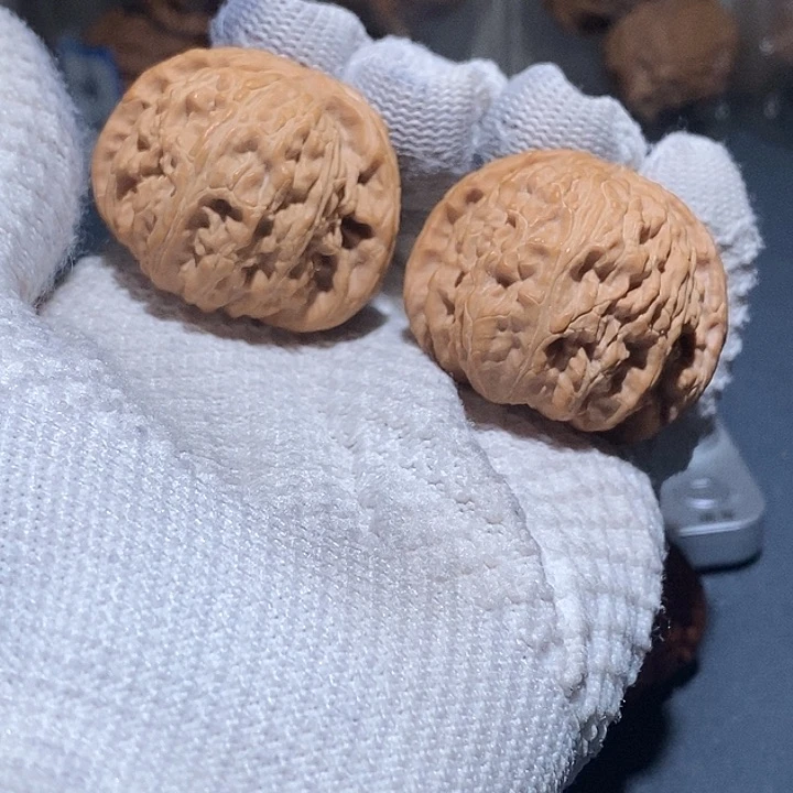 文玩核桃把件老树闷白