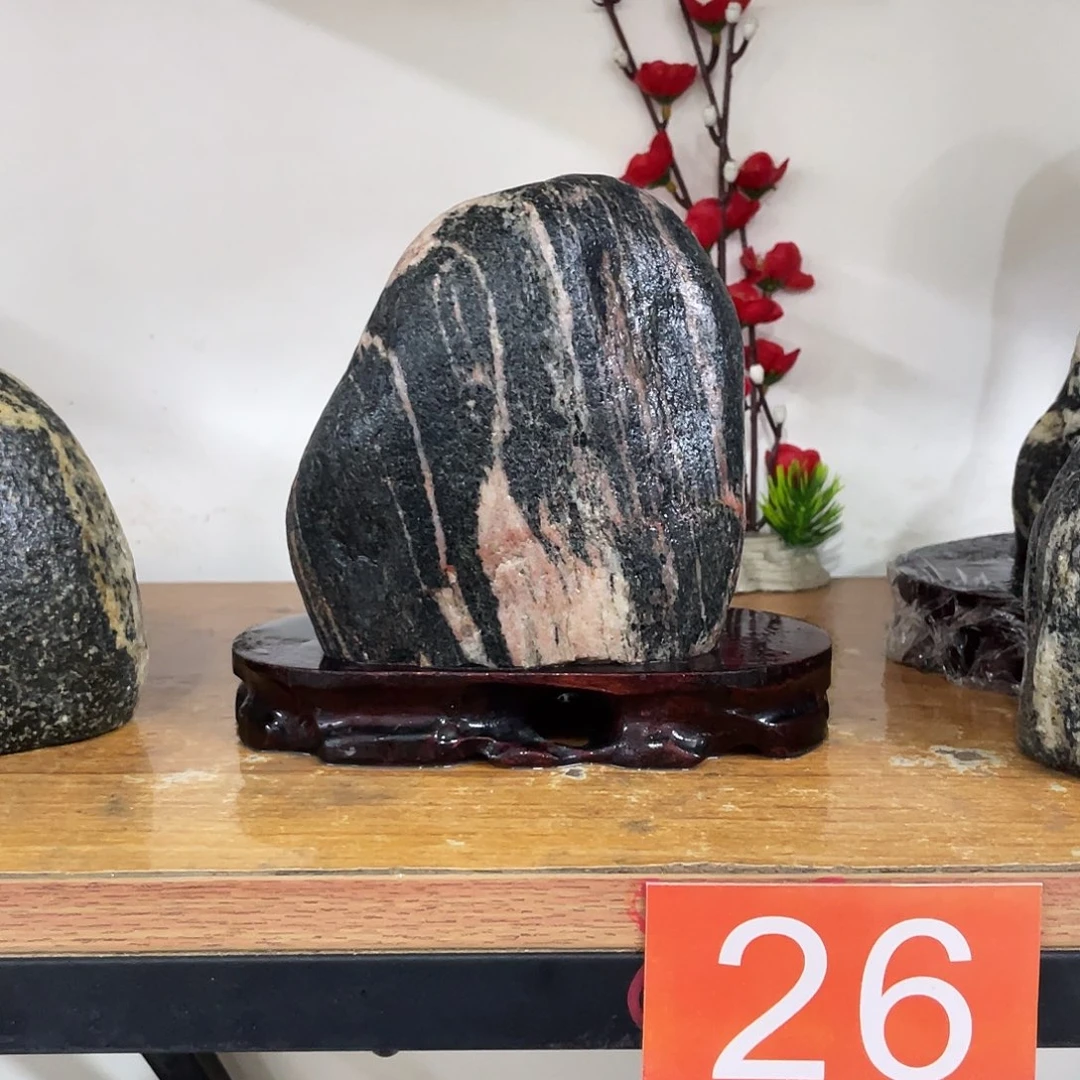 小***体石材靠山石平安石摆件