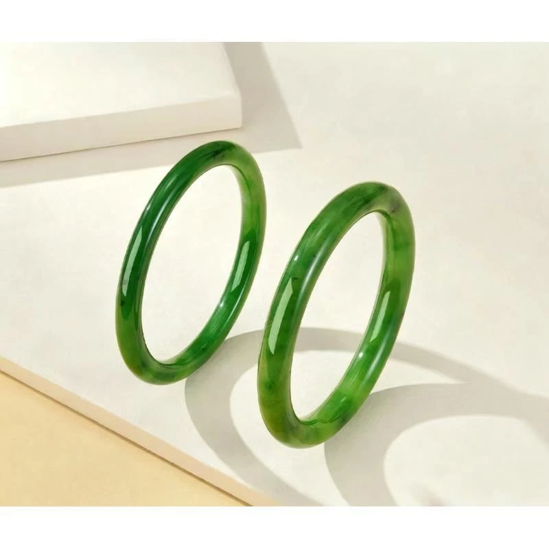 和田玉碧玉细圆条手镯SZ123多样性发其一拆标不退不换