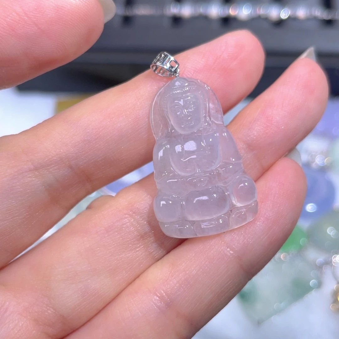 颈饰18K金镶嵌翡翠翡翠