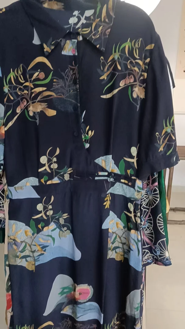 桑蚕丝连衣裙孤品C6403