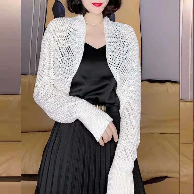 HZHJ新款福利洋气针织披肩小外搭女气质百搭长袖披肩合集时尚外套