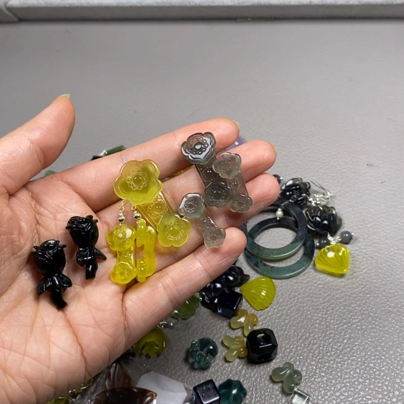 【闪购商品】未镶嵌蛇纹石玉挂件耳饰耳环项链猫**令