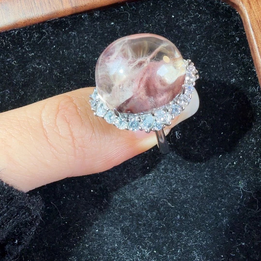 水晶银S925镶嵌戒指