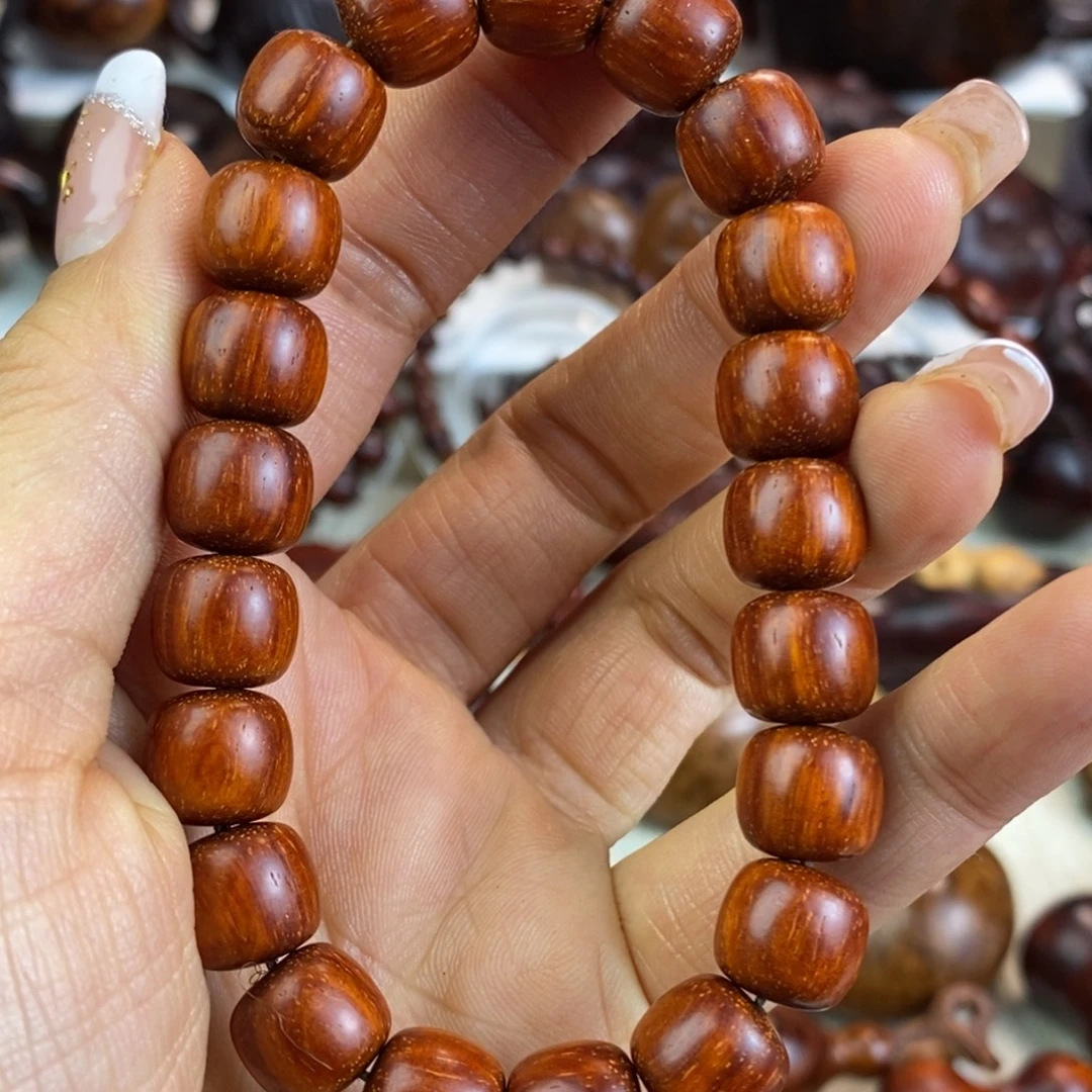 木印度小叶紫檀手串玉化
