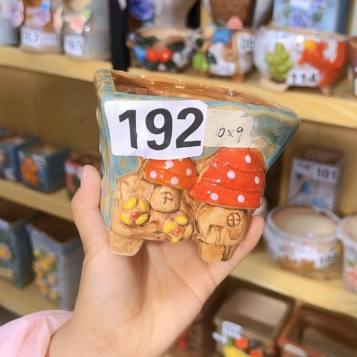 陶瓷多肉花盆满15包邮
