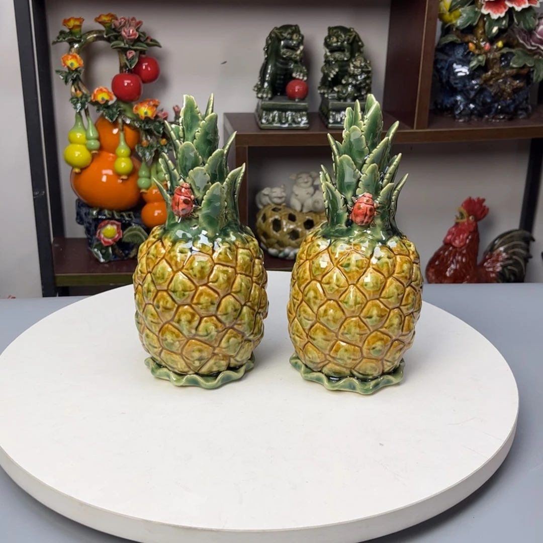 陶瓷一对菠萝10-21000000000000