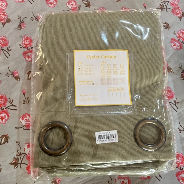 8号罗马杆草绿色单片约130×210外贸窗帘 发1对