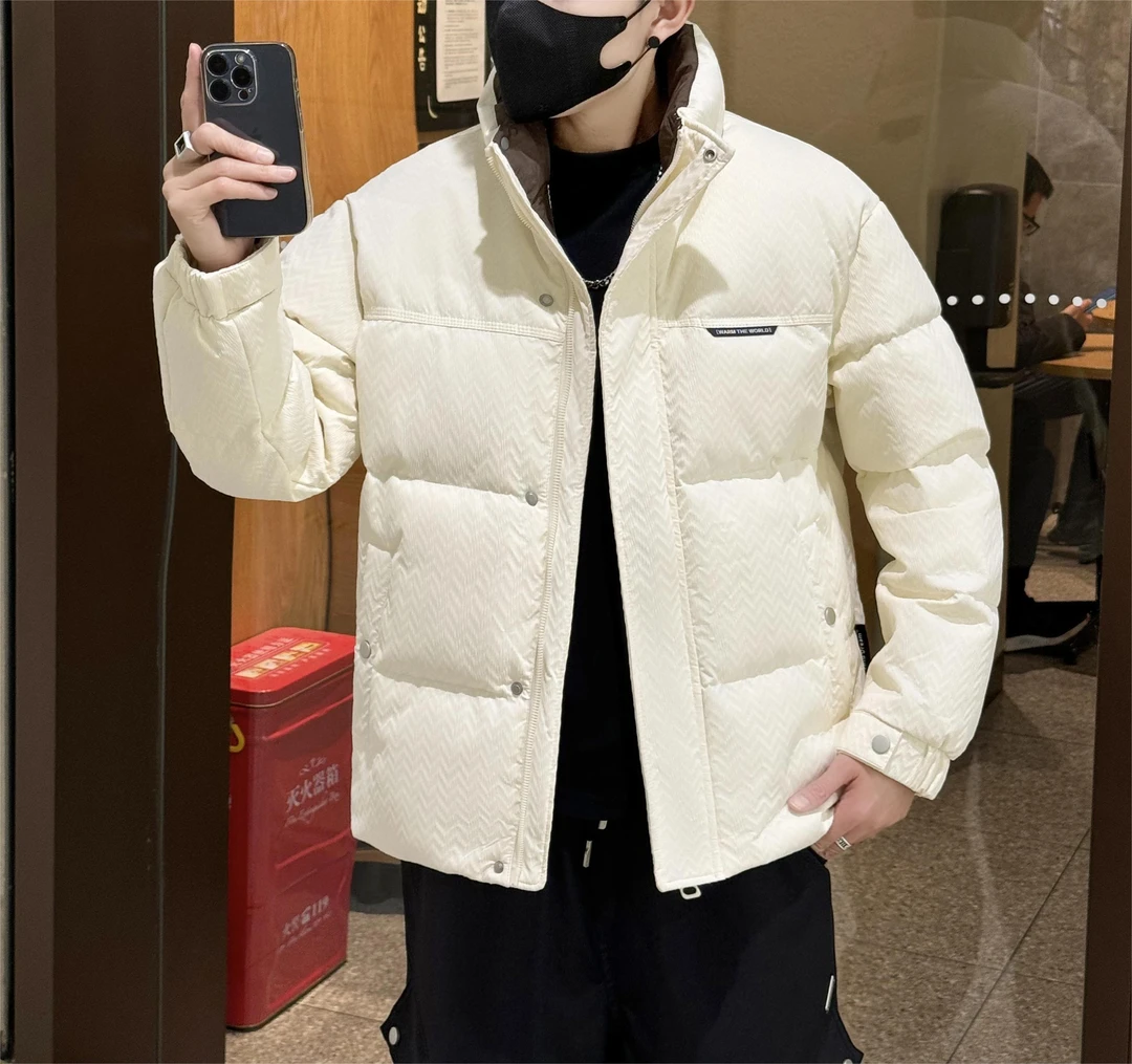 冬季新款小立领时尚潮流简约百搭休闲防寒加厚外套26862#