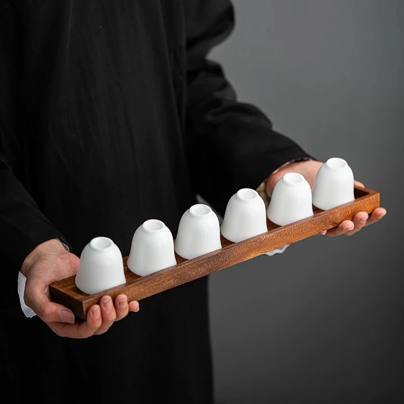 【泽木家居】南美胡桃木置物茶杯架实木茶道配件功夫晾杯沥水收纳