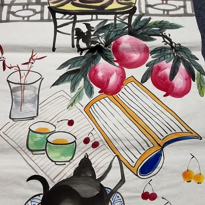 手绘国画作品欣赏